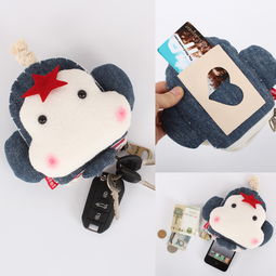 文藝與實用的完美融合 三色補丁原創(chuàng)猴子多用鑰匙包